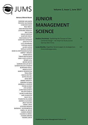 Junior Management Science, Volume 2, Issue 1, June 2017