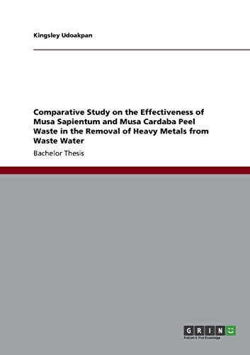 Comparative Study on the Effectiveness of Musa Sapientum and Musa Cardaba Peel Waste in the Removal of Heavy Metals from Waste Water