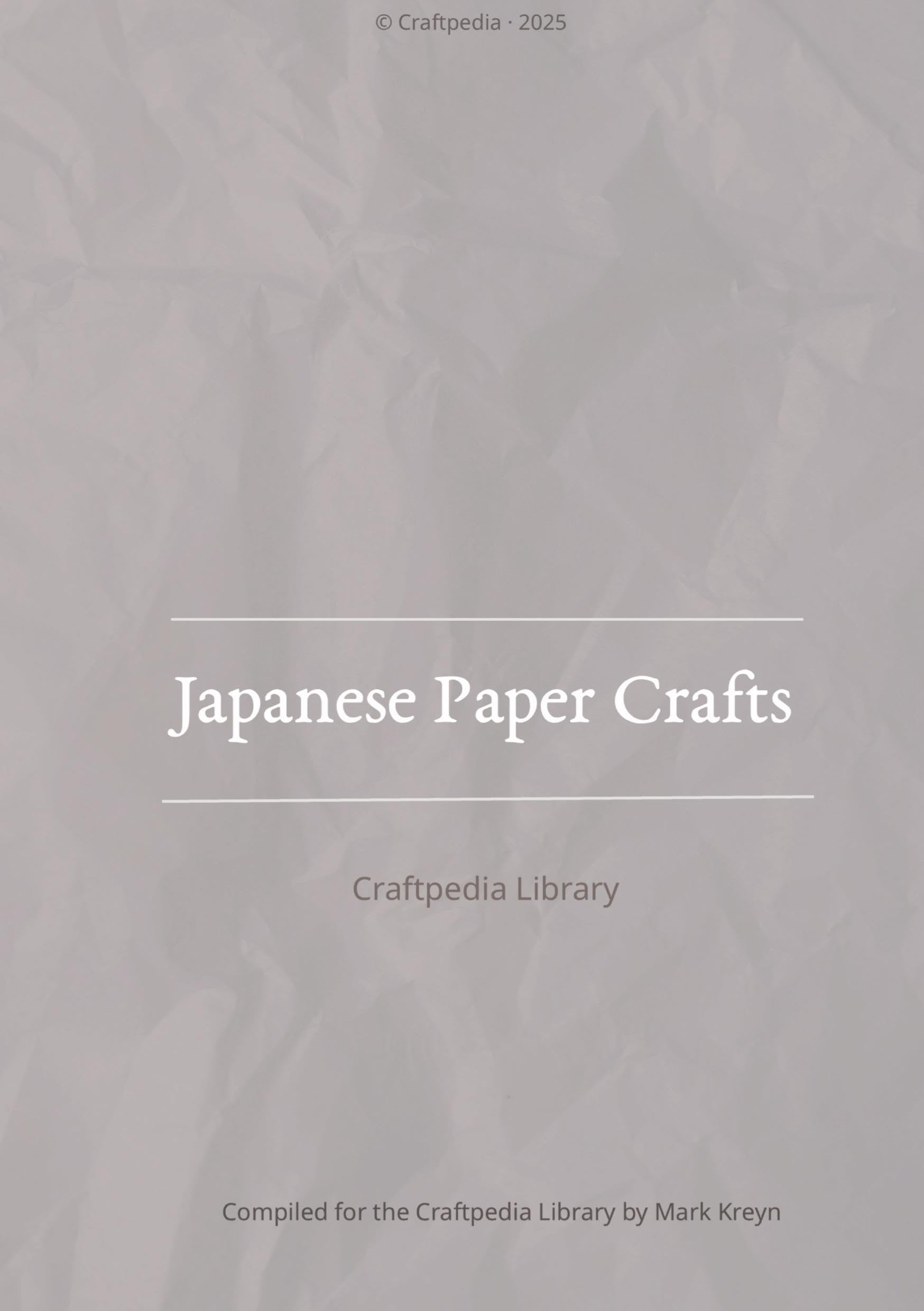 Japanese Paper Crafts: DE