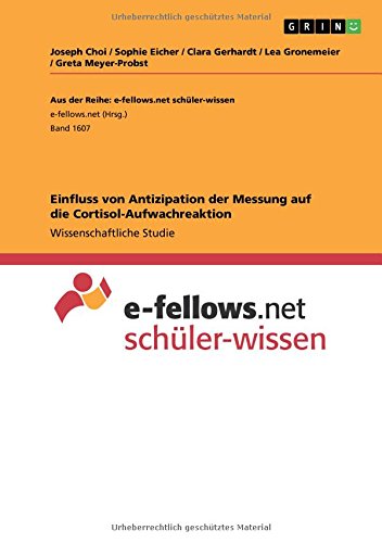 Einfluss von Antizipation der Messung auf die Cortisol-Aufwachreaktion