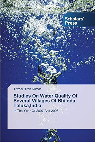 Studies On Water Quality Of Several Villages Of Bhiloda Taluka,India: In The Year Of 2007 And 2008