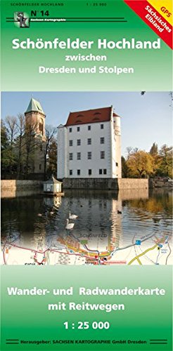 Schönfelder Hochland zwischen Dresden und Stolpen: Wander- und Radwanderkarte 1 : 25 000 GPS-fähig, wetterfest, reißfest