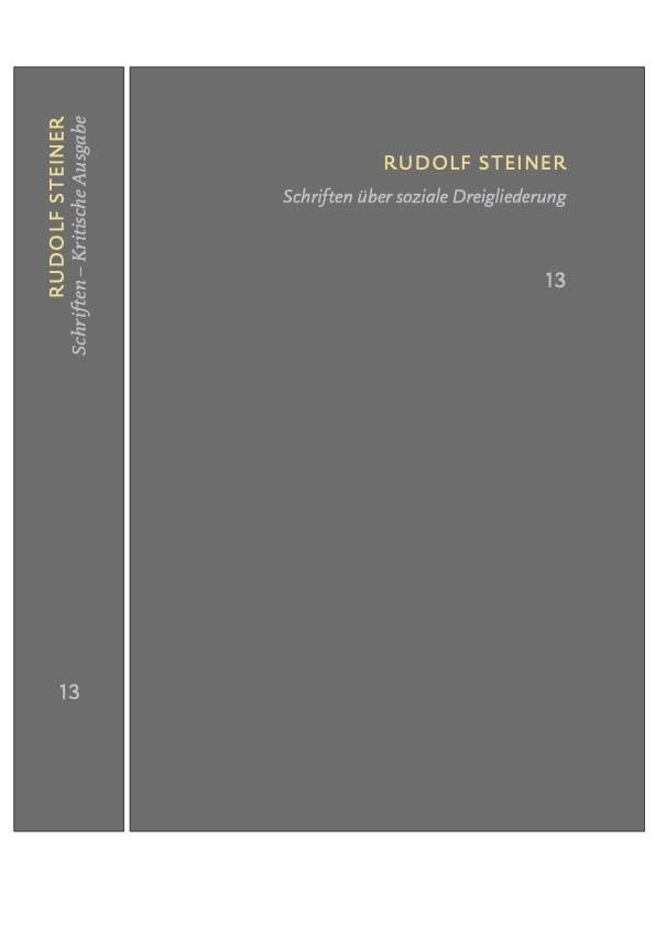 Schriften über soziale Dreigliederung. Die Kernpunkte der sozialen Frage – In Ausführung der Dreigliederung des sozialen Organismus.: Schriften – ... Steiner: Schriften – Kritische Ausgabe)