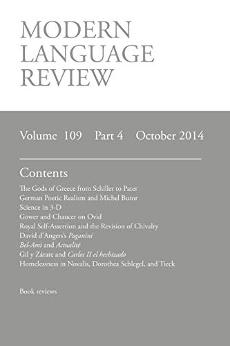 Modern Language Review (109: 4) October 2014