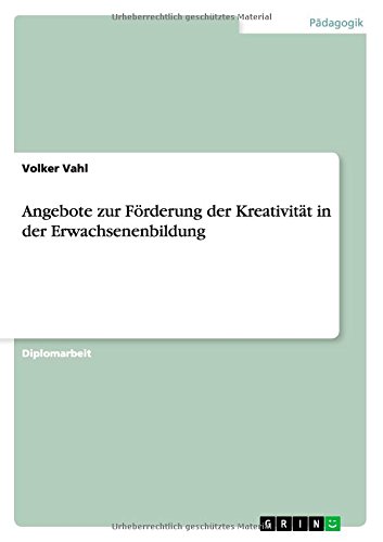 Angebote zur Förderung der Kreativität in der Erwachsenenbildung