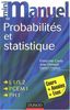 Mini manuel de probabilités et statistique : cours + QCM-QROC : L1-L2, PCEM 1, PH 1