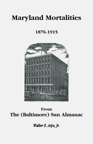 Maryland Mortalities 1876-1915 from the (Baltimore) Sun Almanac
