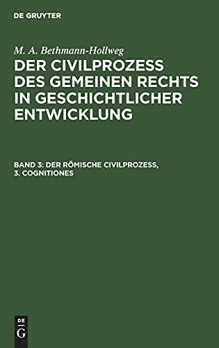 Der römische Civilprozeß, 3. Cognitiones