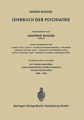 Lehrbuch der Psychiatrie (German Edition)