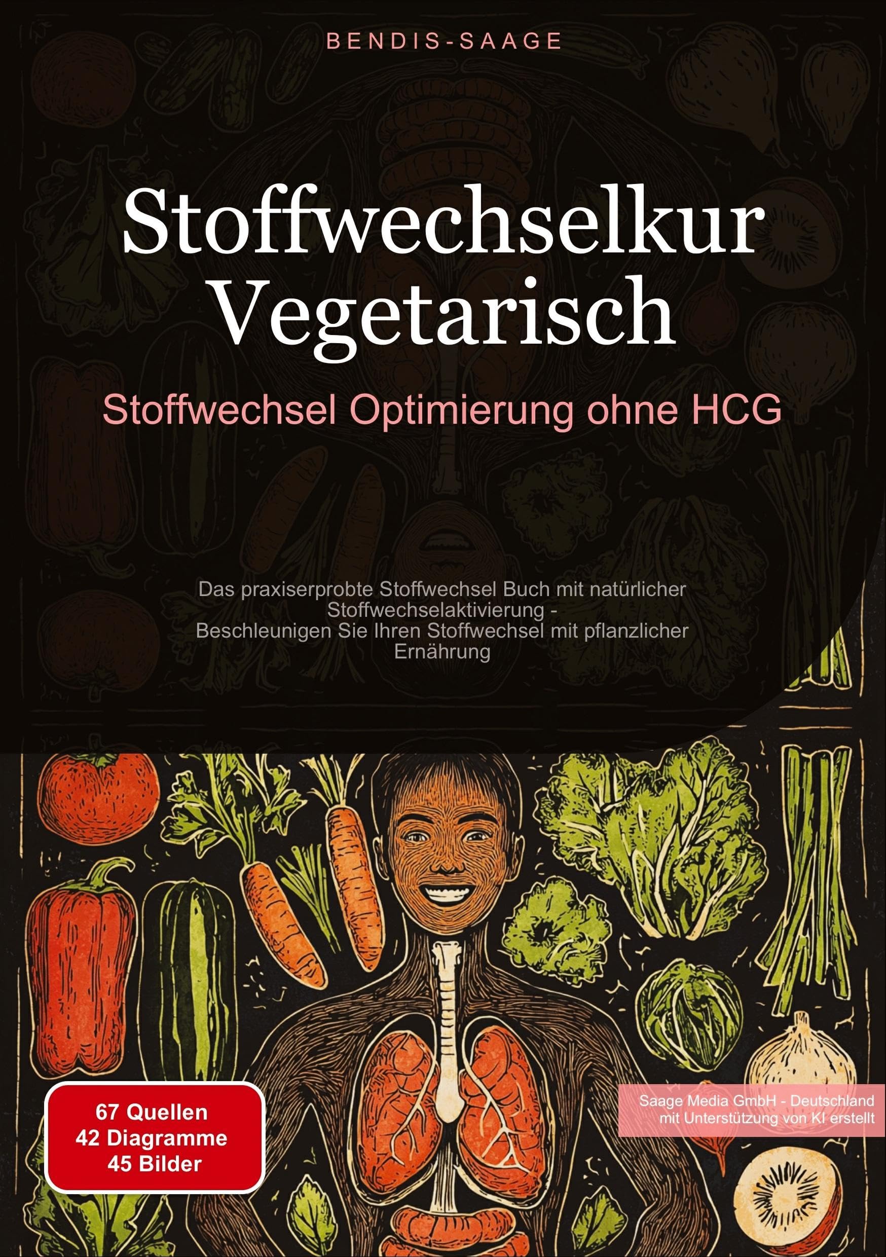 Stoffwechselkur Vegetarisch: Stoffwechsel-Optimierung ohne HCG: Das praxiserprobte Stoffwechsel Buch mit natürlicher Stoffwechselaktivierung - ... Ihren Stoffwechsel mit pflanzlicher Ernährung