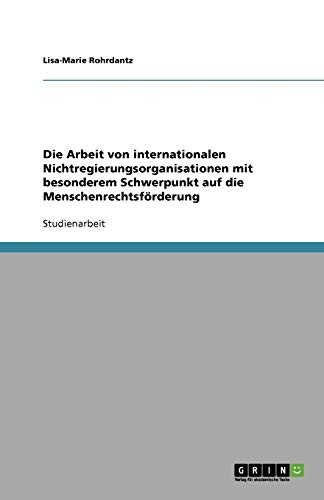 Die Arbeit von internationalen Nichtregierungsorganisationen mit besonderem Schwerpunkt auf die Menschenrechtsförderung