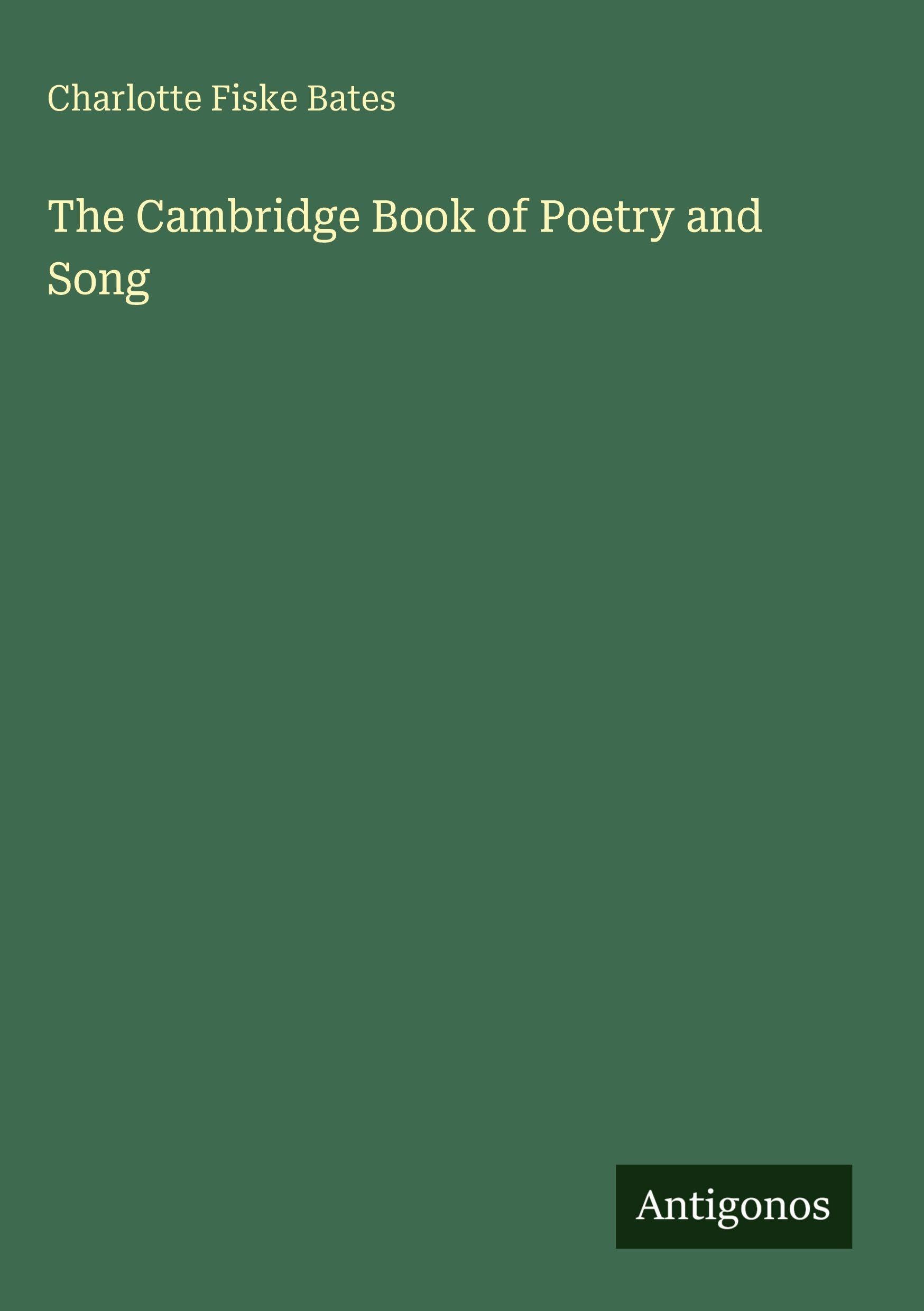 The Cambridge Book of Poetry and Song