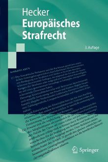 Europäisches Strafrecht (Springer-Lehrbuch) (German Edition)