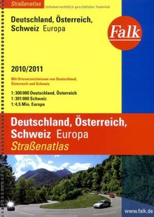 Falk Straßenatlas Deutschland / Österreich / Schweiz / Europa 2010/2011: 1 : 300 000, 1 : 301 000, 1: 4 500 000. Mit DEKRA Standorten