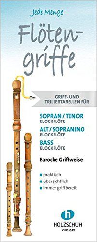 Jede Menge Flötengriffe: Griff- und Trillertabellen barocke Griffweise im Set