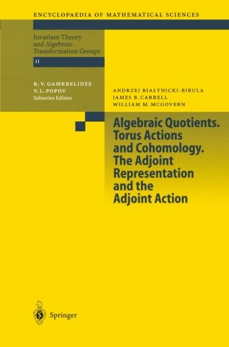 Algebraic Quotients. Torus Actions and Cohomology. The Adjoint Representation and the Adjoint Action (Encyclopaedia of Mathematical Sciences)