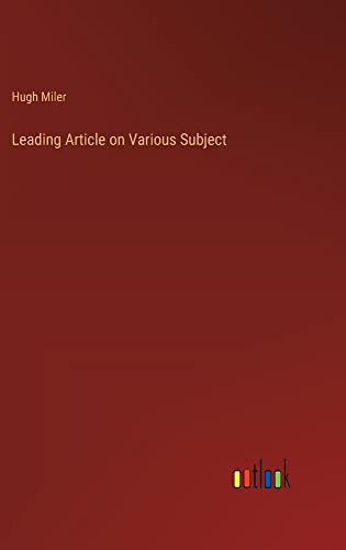 Leading Article on Various Subject