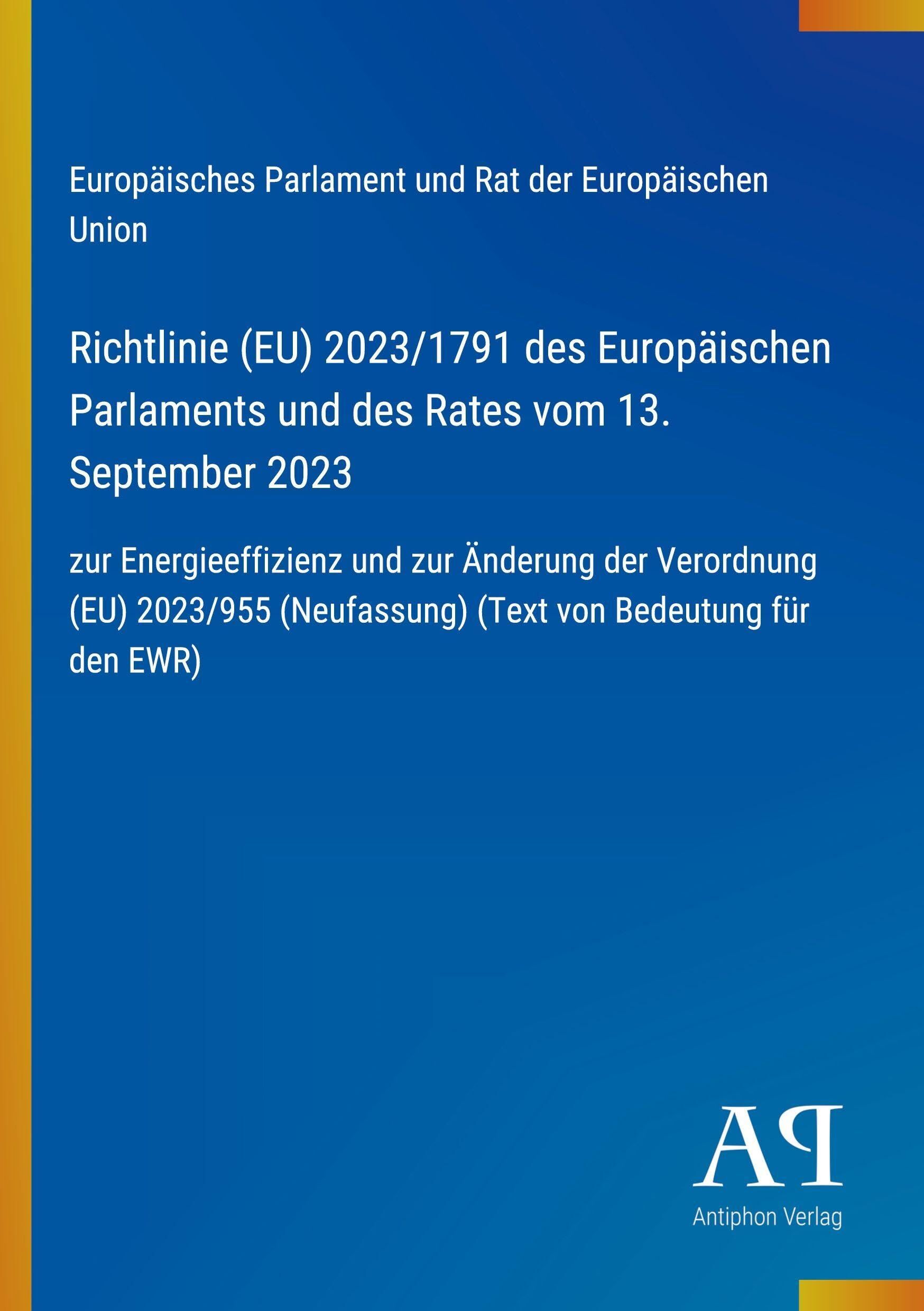 Richtlinie (EU) 2023/1791 des Europäischen Parlaments und des Rates vom 13. September 2023