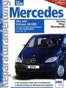 Mercedes Vito und V-Klasse Serie W638 2000-2003 Benziner und Diesel: Vito 108 CDI/111 CDI/112 CDI Motor 611; Vito 113/114 2.0- und 2.3 Liter Benziner, ... Pflege, Störungssuche (Reparaturanleitungen)