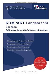 KOMPAKT Landesrecht - Sachsen: Auf knapp 100 Seiten: Probleme und Definitionen im Überblick (KOMPAKT: Grundsätzlich jeder Problembereich auf 2 Seiten dargestellt)