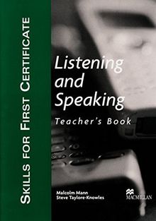 Skills for First Certificate Listening and Speaking: Teacher's Book