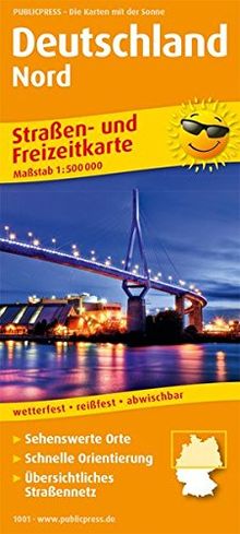 Deutschland Nord: Straßen- und Freizeitkarte mit Touristischen Straßen und Highlights. 1:500000 (Straßen- und Freizeitkarte / StuF)