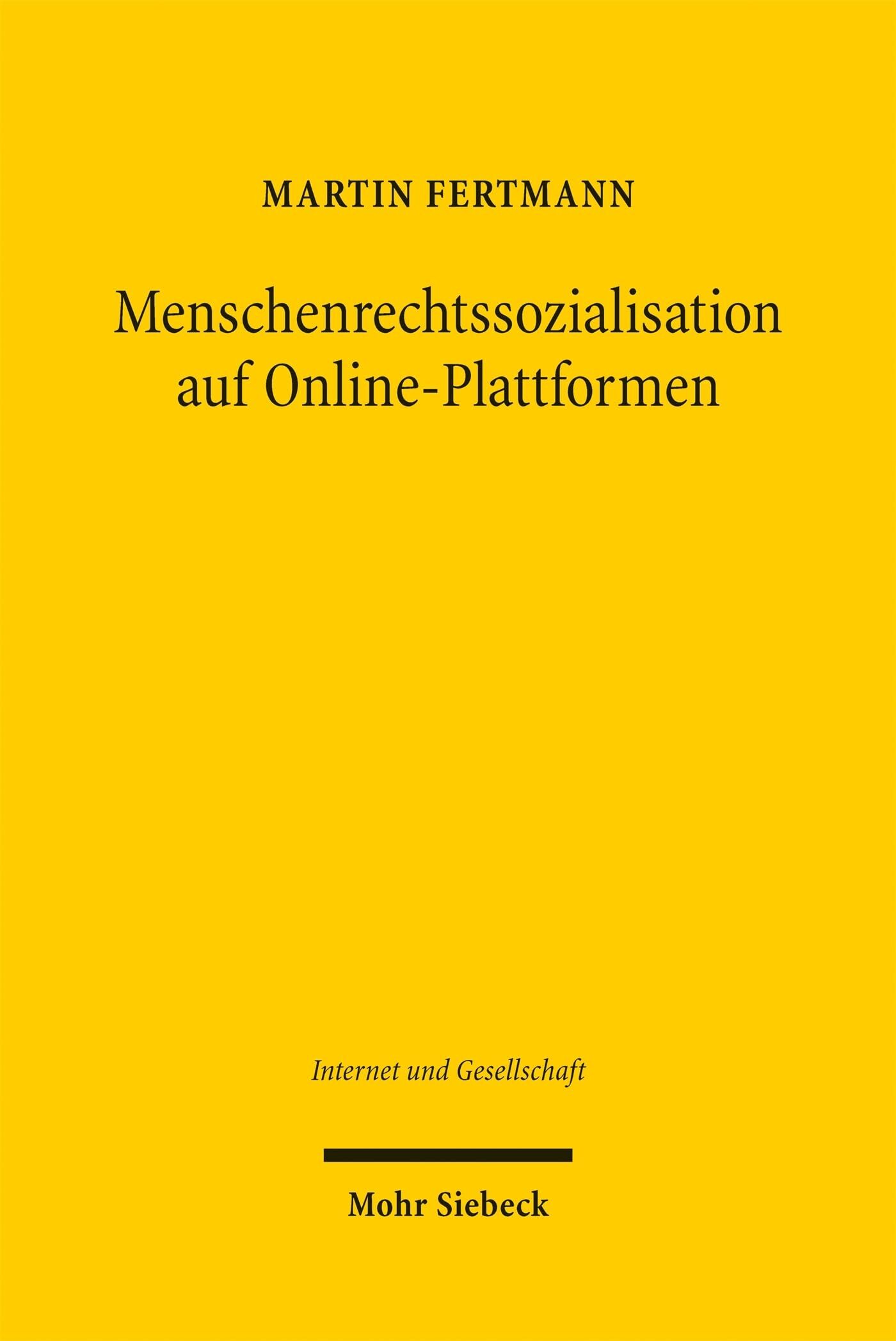 Menschenrechtssozialisation auf Online-Plattformen - Neuware