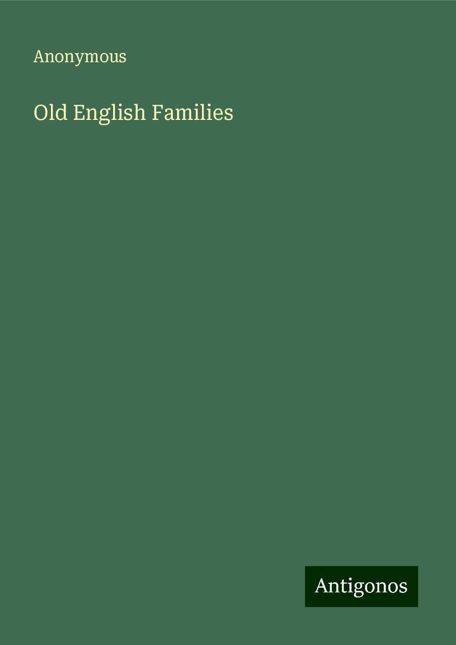 Old English Families