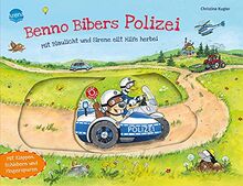 Benno Bibers Polizei. Mit Blaulicht und Sirene eilt Hilfe herbei: Pappbilderbuch mit Klappen, Schiebern und Fingerspuren ab 2 Jahren von Kugler, Christine | Buch | Zustand akzeptabel