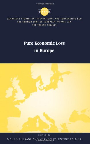 Pure Economic Loss in Europe (The Common Core of European Private Law)