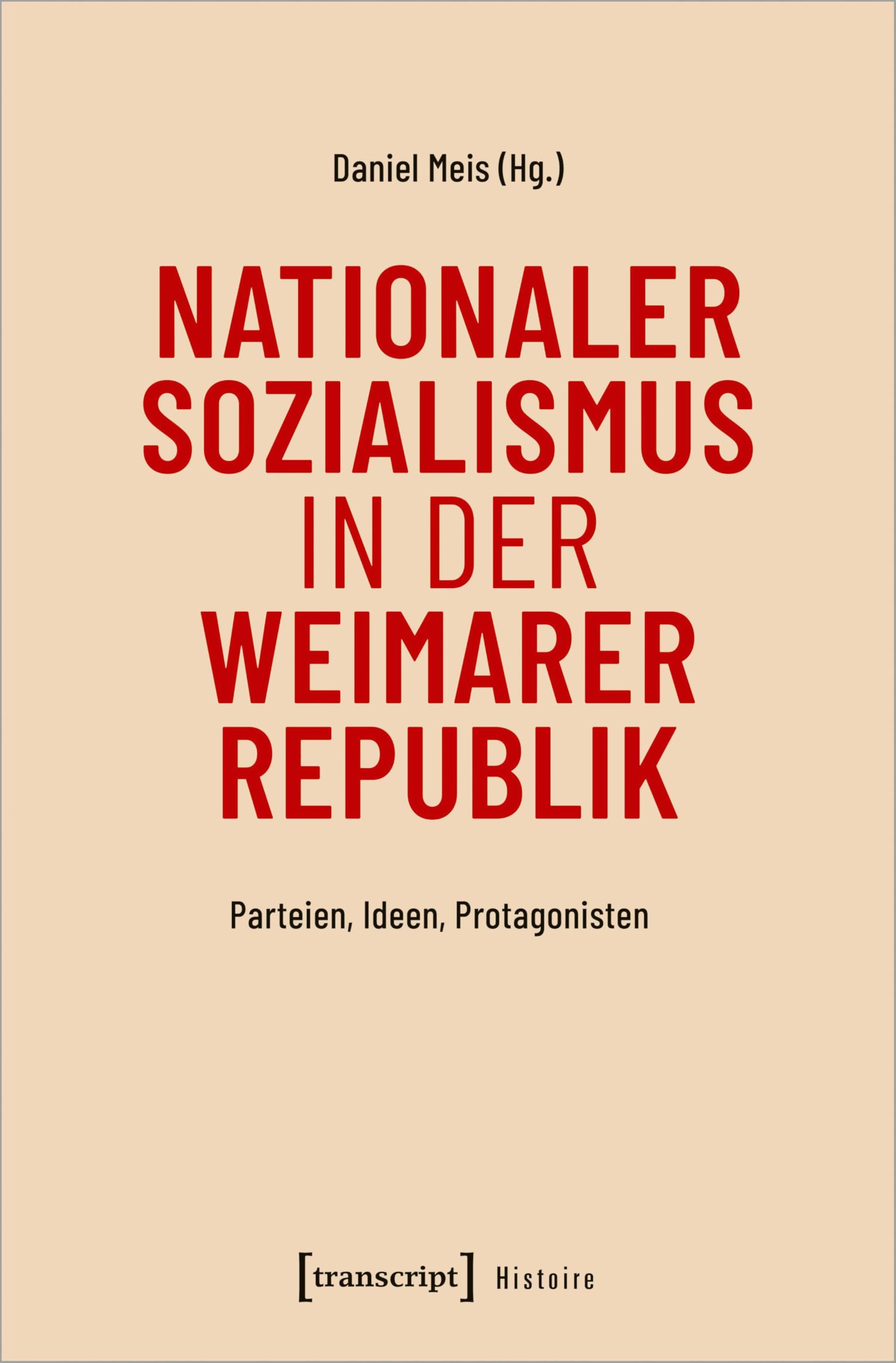Nationaler Sozialismus in der Weimarer Republik: Parteien, Ideen, Protagonisten (Histoire)