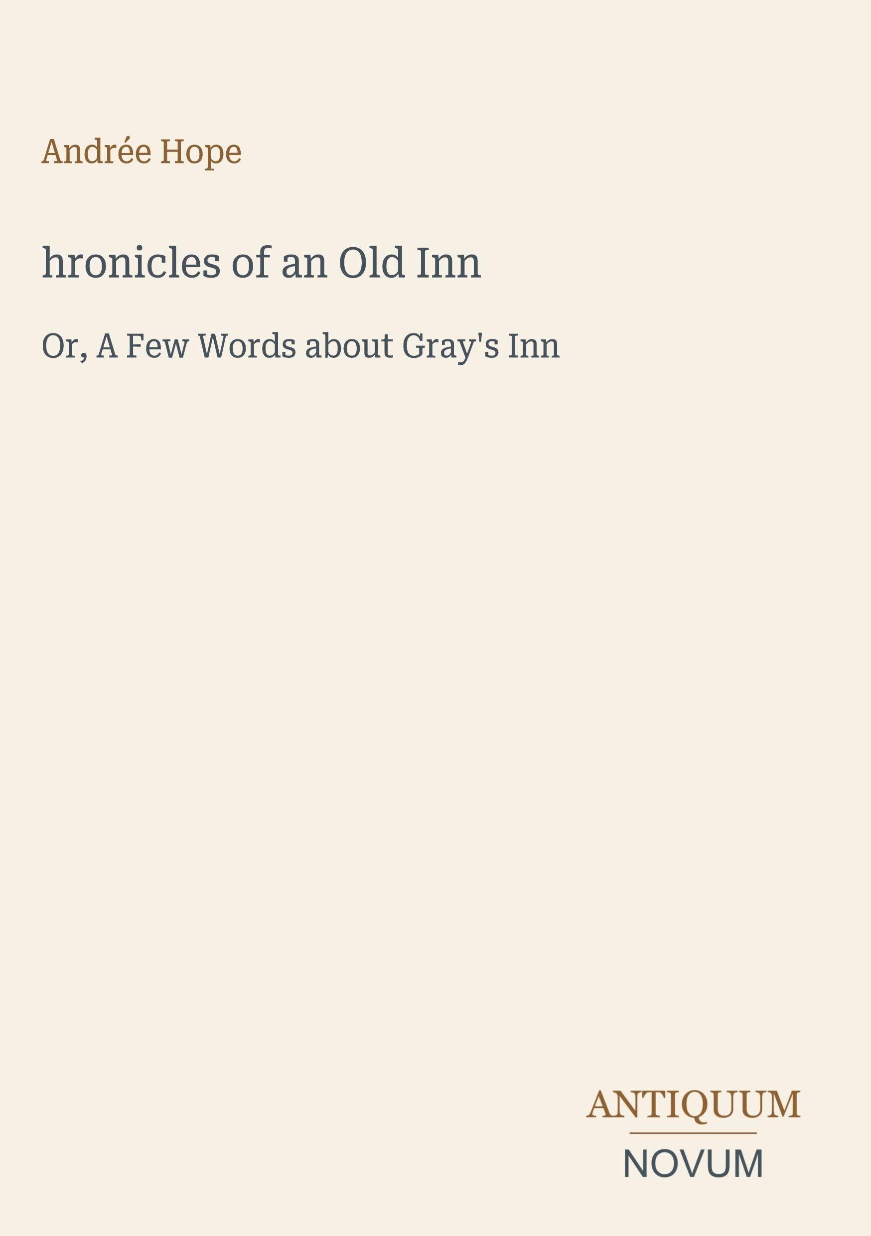 hronicles of an Old Inn