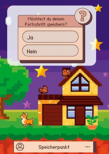 JOURNAL - Tagebuch zum Glücklich sein - Speicherpunkt: Be happy/ Happy Journal/ Daily Journal/ Gaming/ Pixel DEUTSCH