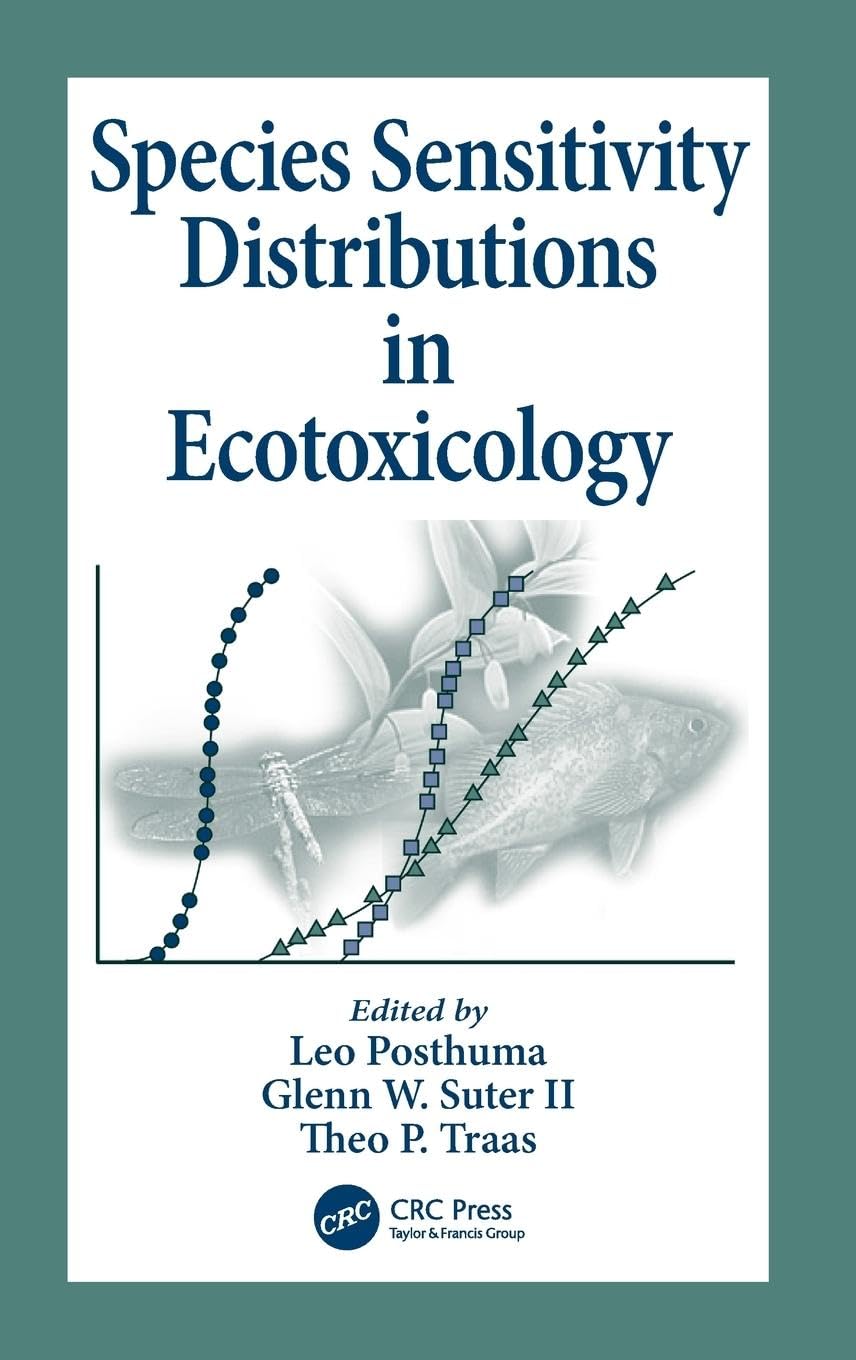 unbekannt Species Sensitivity Distributions In Ecotoxicology (Environmental And Ecological Risk Assessment)