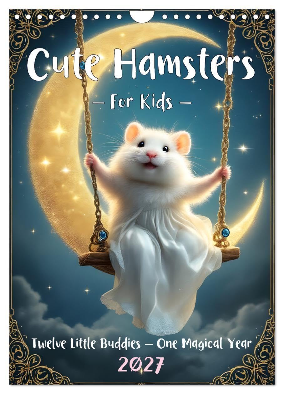 Cute Hamsters - For Kids - (Wall Calendar 2027 DIN A4 portrait), CALVENDO 12 Month Wall Calendar