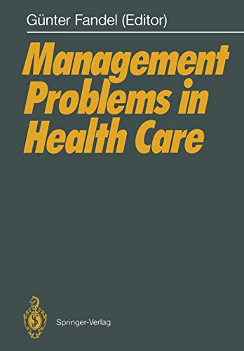 Management Problems in Health Care