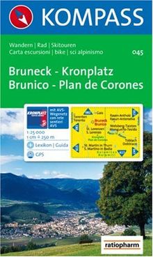 Bruneck - Kronplatz /Brunico - Plan de Corones: Wanderkarte mit Kurzführer, Radrouten und Skitouren. GPS-geeignet. Dt. /Ital. 1:25000