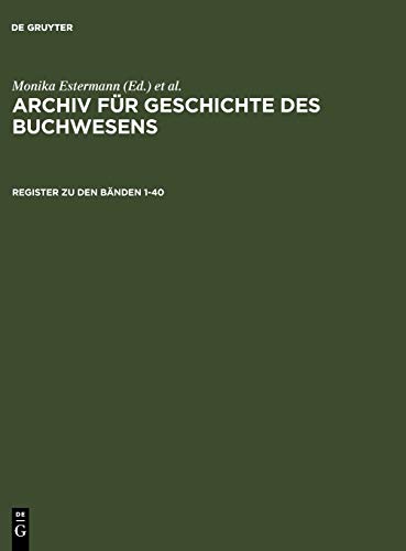 Register zum Archiv für Geschichte des Buchwesens