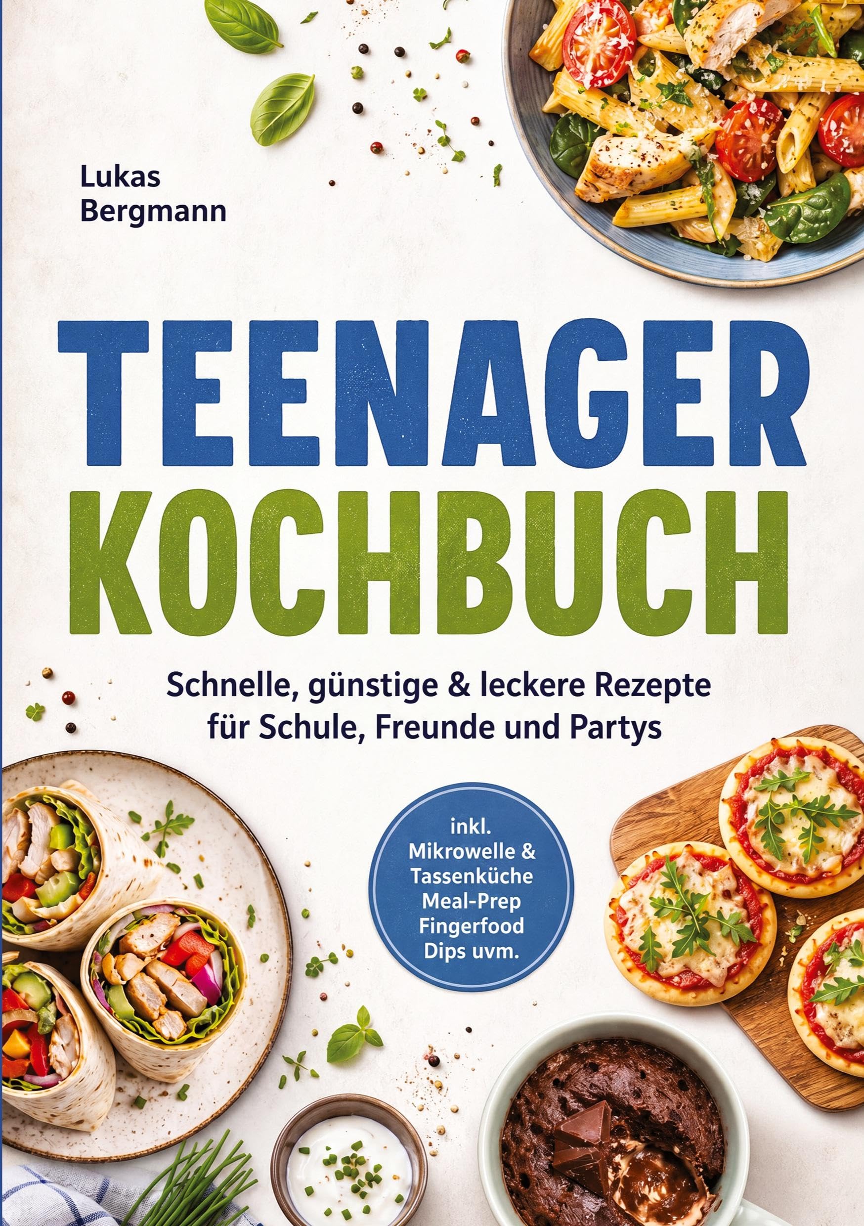 Teenager Kochbuch: Schnelle, günstige & leckere Rezepte für Schule, Freunde und Partys - inkl. Mikrowelle & Tassenküche, Meal-Prep, Fingerfood, Dips uvm.