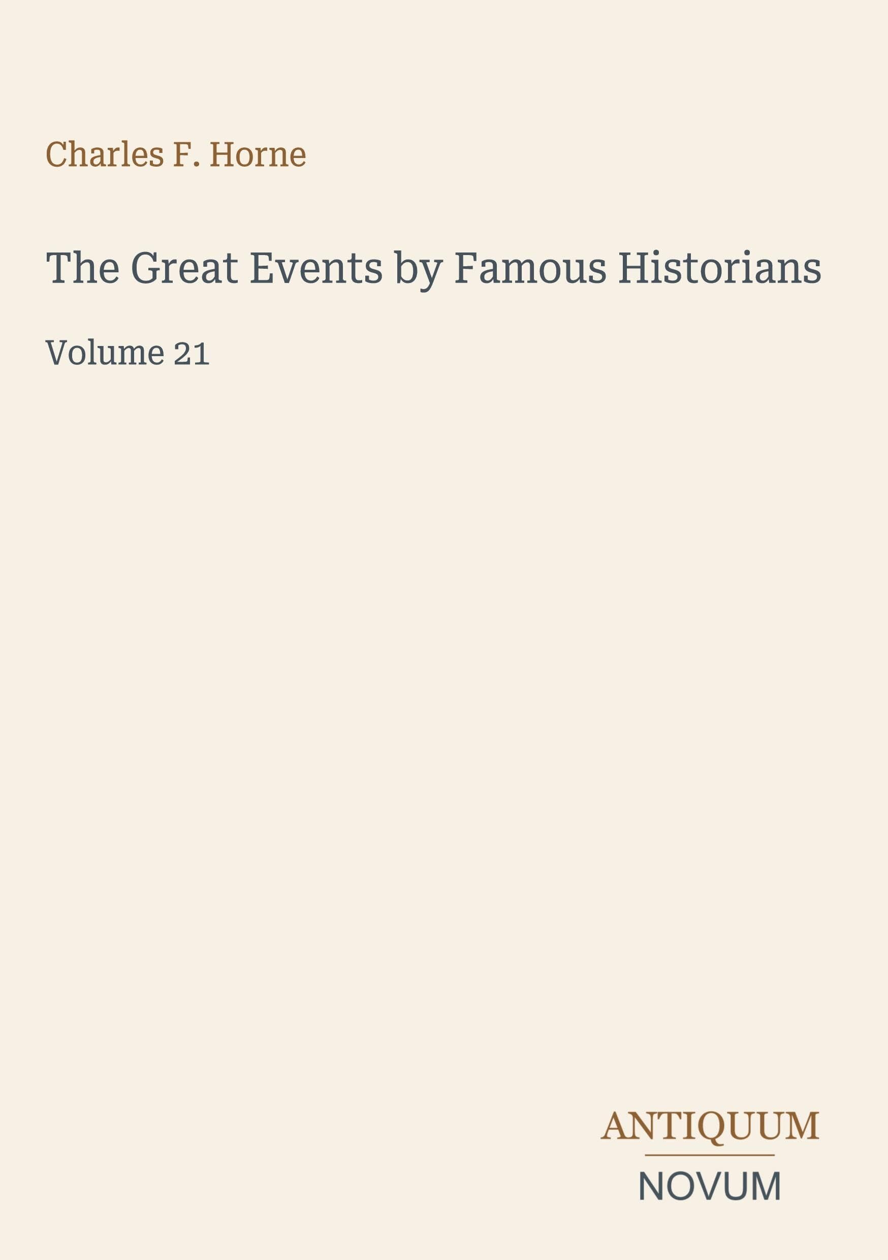 The Great Events by Famous Historians