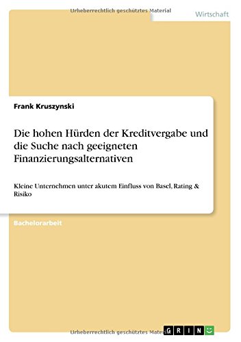 Die hohen Hürden der Kreditvergabe und die Suche nach geeigneten Finanzierungsalternativen: Kleine Unternehmen unter akutem Einfluss von Basel, Rating & Risiko