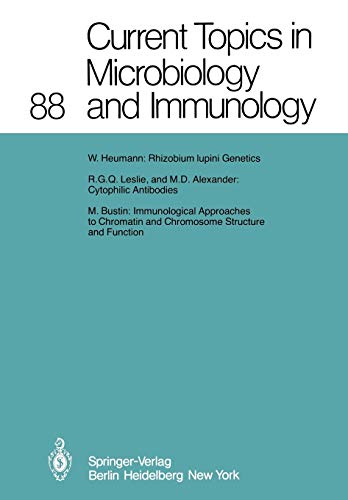 Current Topics in Microbiology and Immunology, Volume 88 (Current Topics in Microbiology and Immunology, 88, Band 88)
