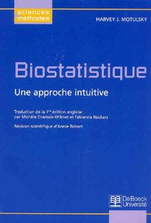 Biostatistique : une approche intuitive