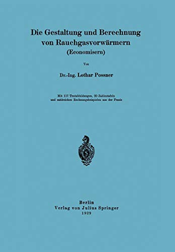 Die Gestaltung und Berechnung von Rauchgasvorwärmern (Economisern)