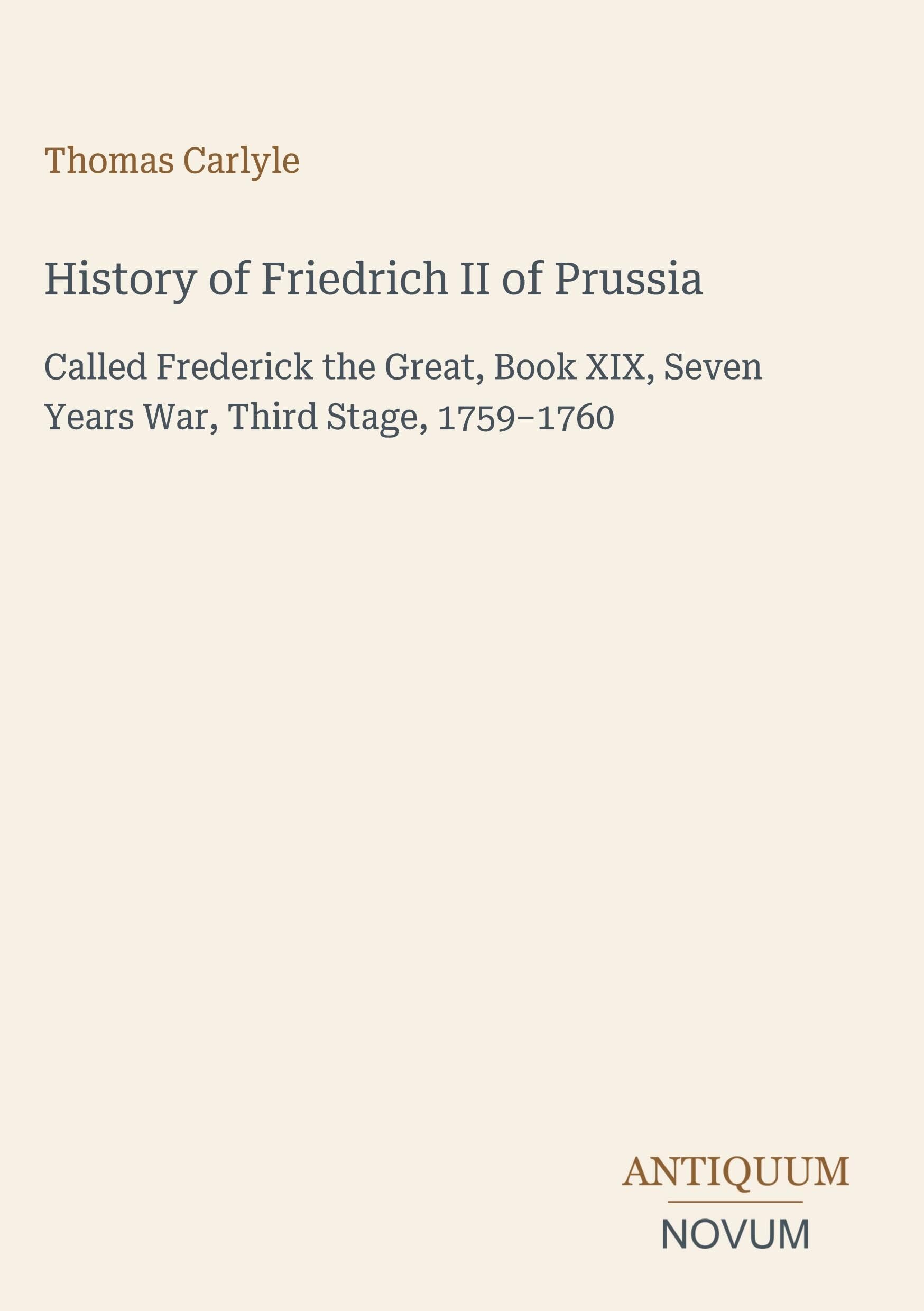 History of Friedrich II of Prussia