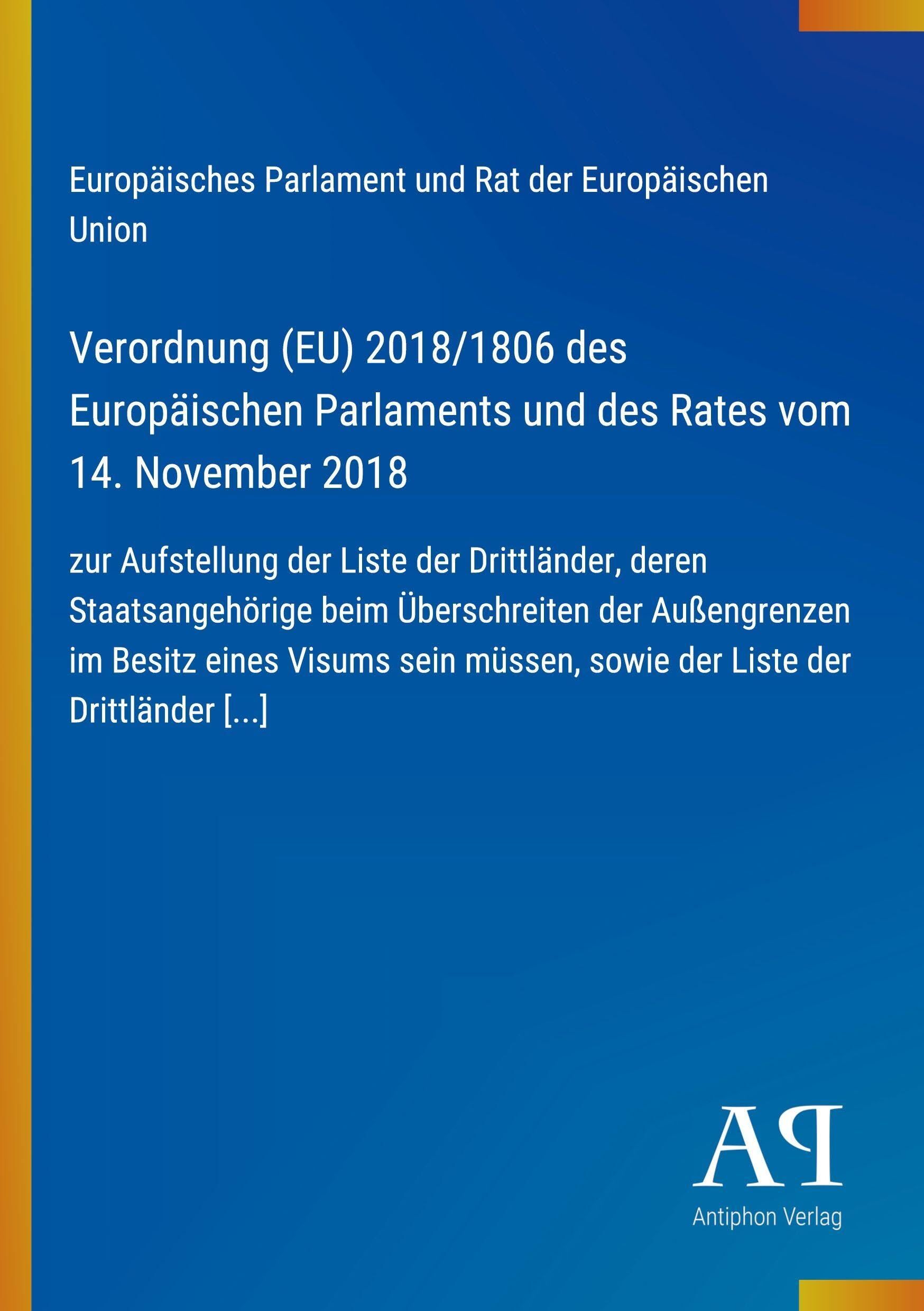 Verordnung (EU) 2018/1806 des Europäischen Parlaments und des Rates vom 14. November 2018