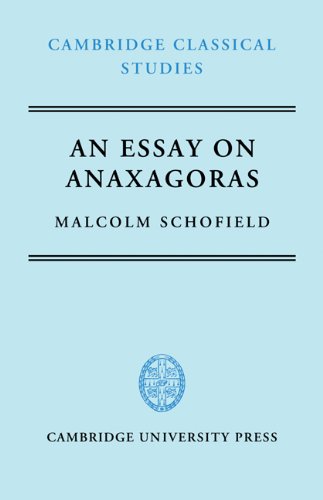 An Essay on Anaxagoras (Cambridge Classical Studies)
