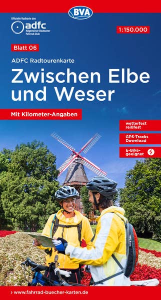 ADFC-Radtourenkarte 6 Zwischen Elbe und Weser 1:150.000, reiß- und wetterfest, GPS-Tracks Download (ADFC-Radtourenkarte 1:150000)