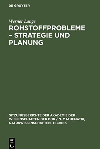 Rohstoffprobleme - Strategie und Planung
