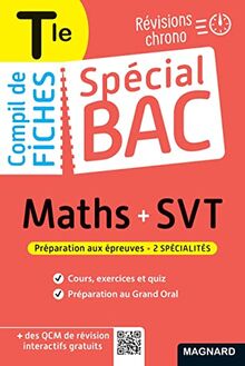 Compil de fiches maths + SVT terminale : révisions chrono : préparation aux épreuves, 2 spécialités